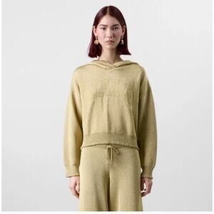 Cult Gaia x GAP Metallic Hoodie Small Gold NEW